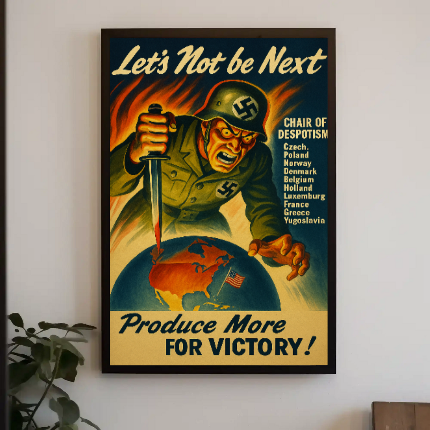 Let's Not Be Next WWII Propaganda Poster