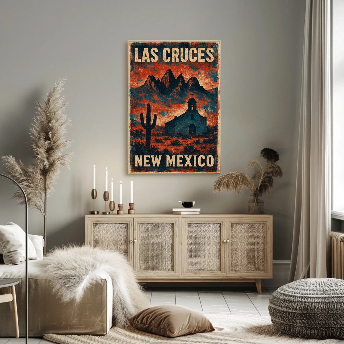 Vintage Las Cruces Travel Collector Poster