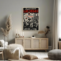 Experience Las Vegas Poster Neon Glow Wall Decor