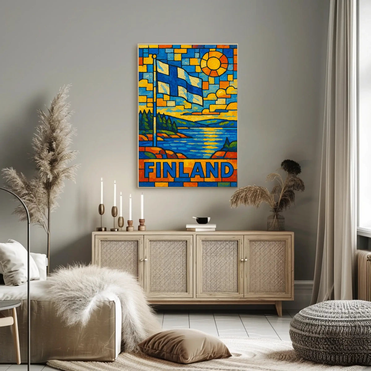 Finland In Vibrant Colors Poster