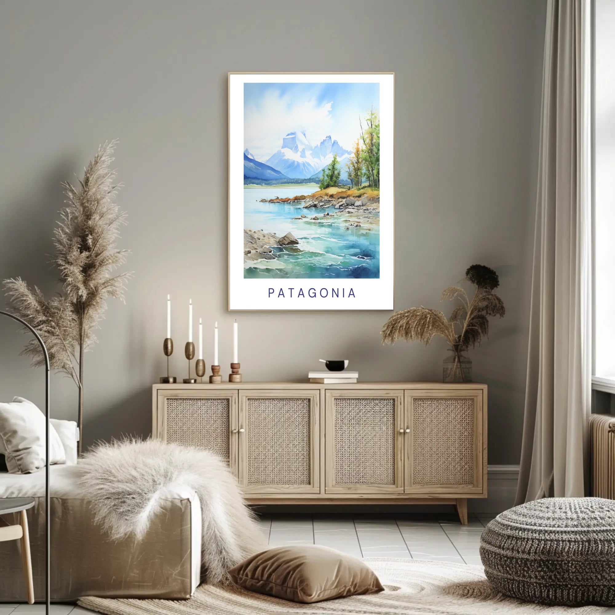 Patagonian Landscape Scenic View National Park Poster PosterGoat