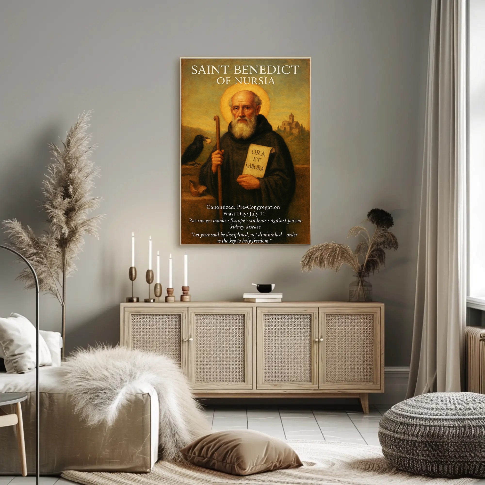 Saint Benedict of Nursia Poster PosterGoat