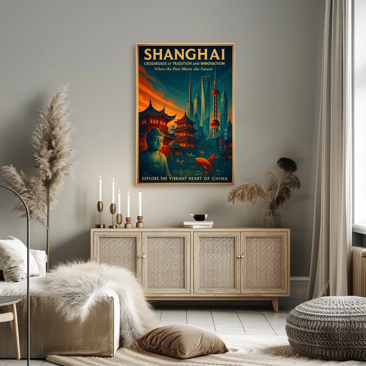 Shanghai Crossroads of Tradition and Innovation Poster
