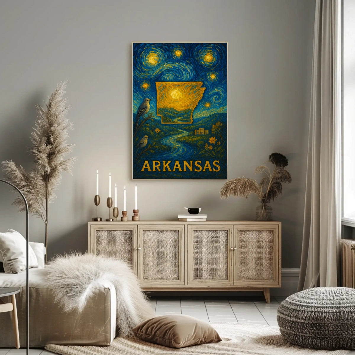Arkansas Starry Night Poster