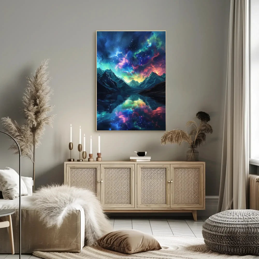 Cosmic Dreamscape: Surreal Starry Sky Art Poster