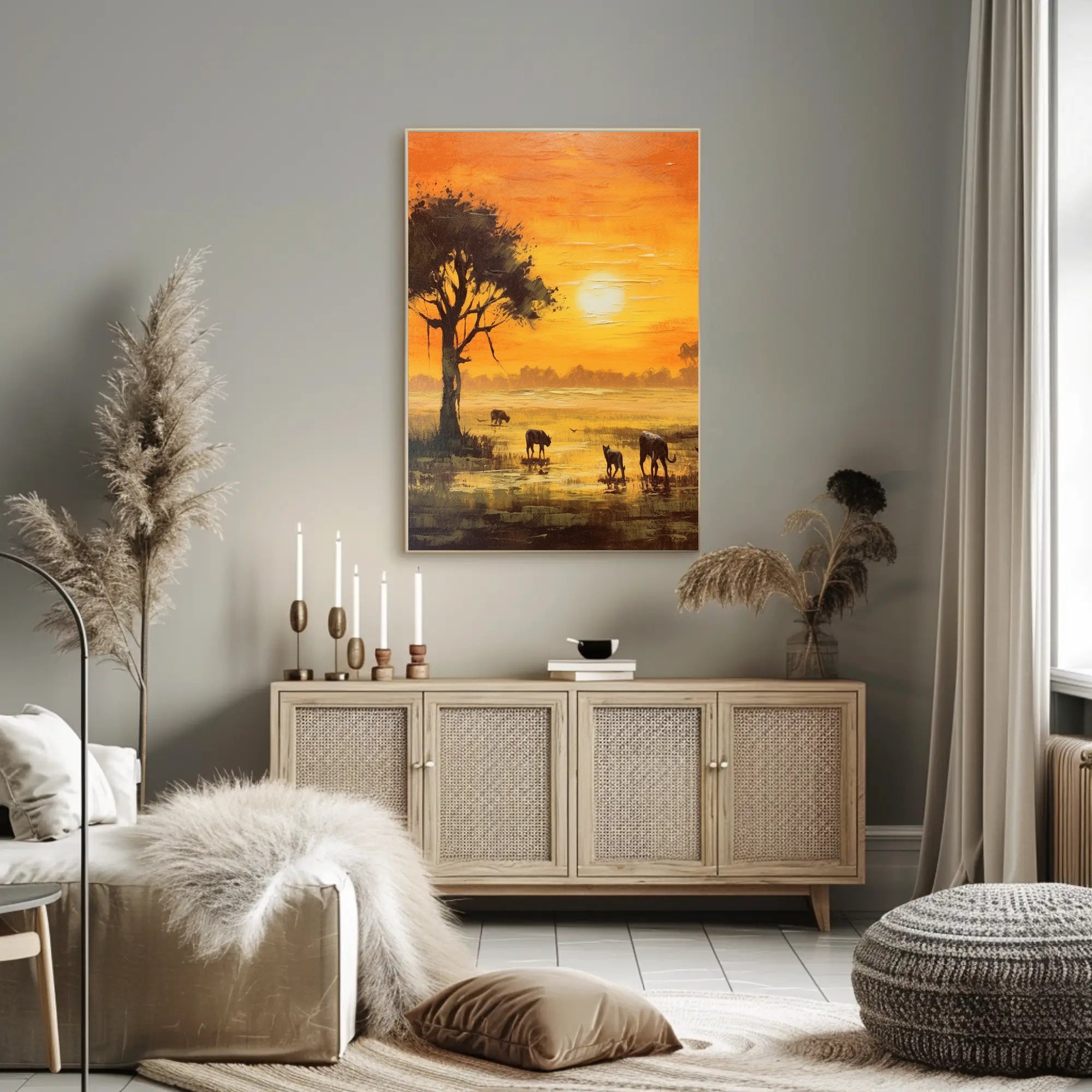 Sunset Serengeti Poster