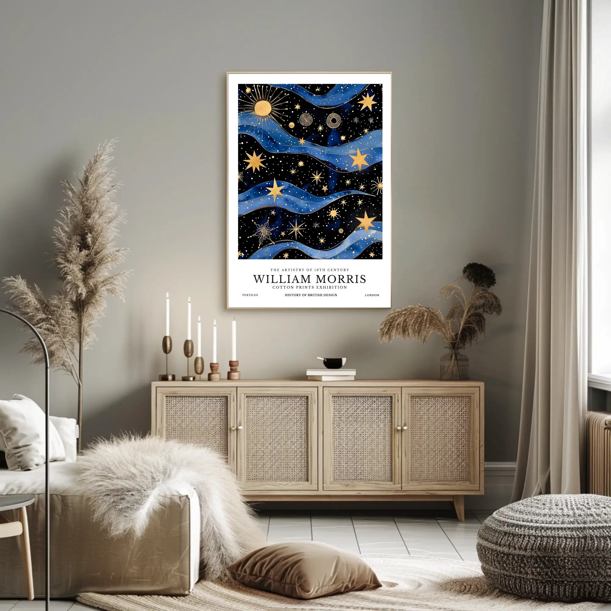 William Morris Cotton Prints Exhibition Poster