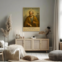 Saint Peter Religious Portrait Poster - Inspirational and Educational Poster