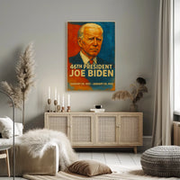 Biden Patriotic Expressionism Oil Painting Poster