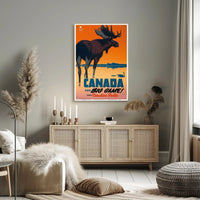 Canada Adventure Awaits: Vintage Travel Poster PosterGoat