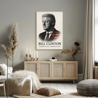 Bill Clinton 42nd President of the United States Reflections Poster