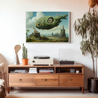 Surreal Whale Dreamscape Fantastical Poster