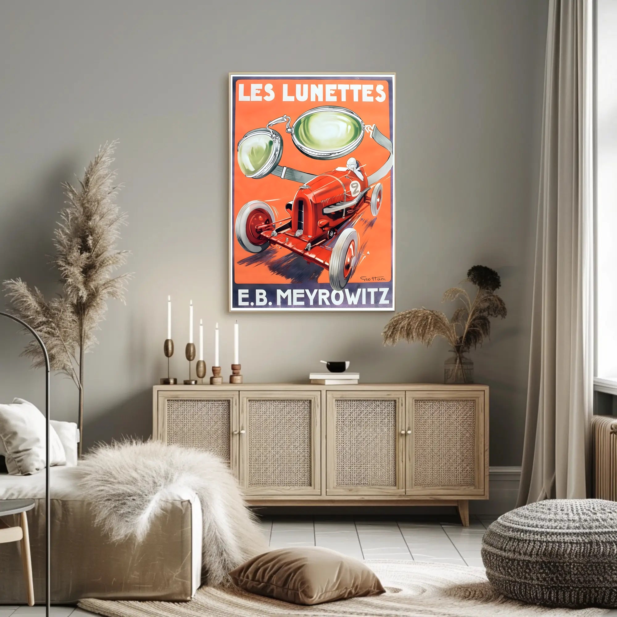 Les Lunettes Racing Goggles Poster