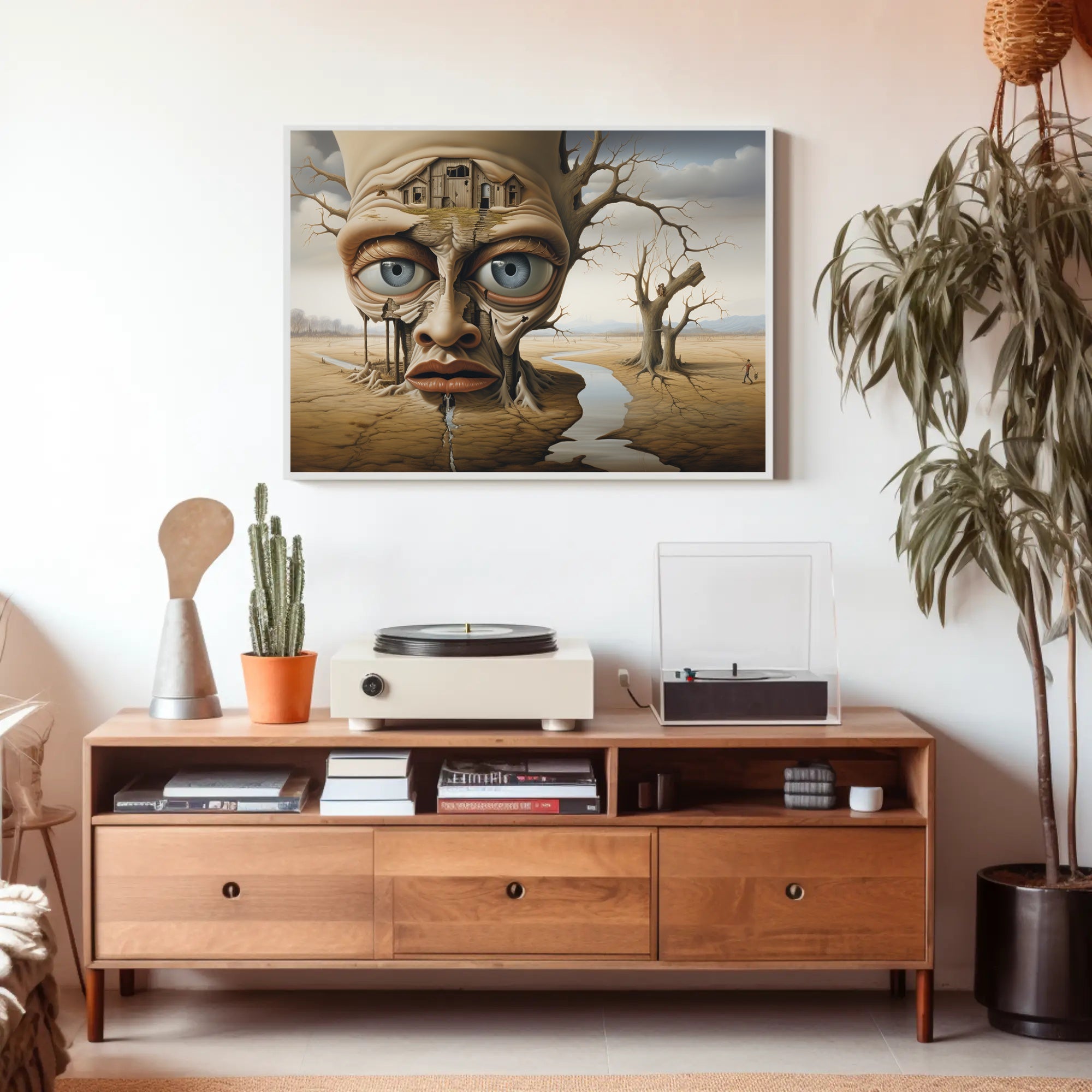 Tree-Face Surreal Landscape Fantasy or Mythology Poster