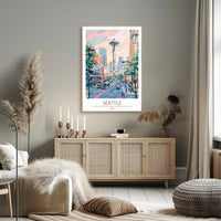 Seattle Cityscape Poster PosterGoat