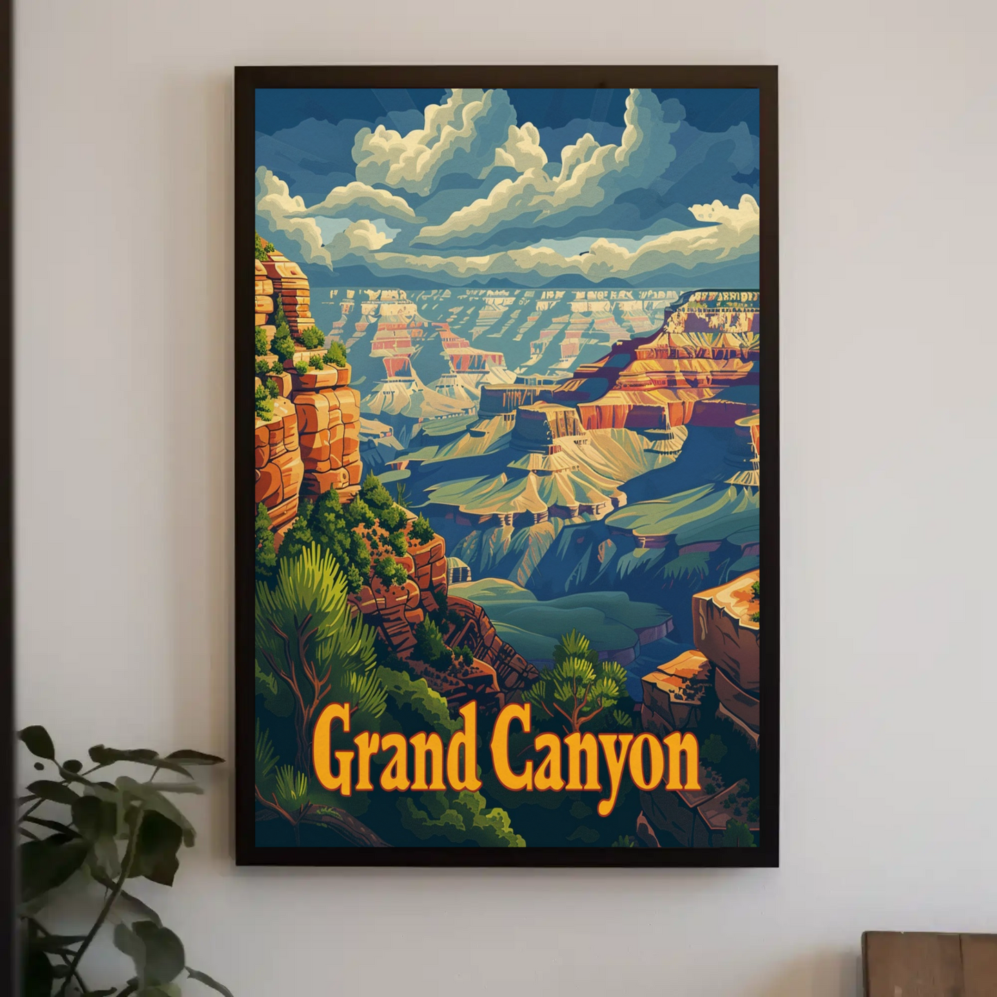 Grand Canyon Overlook Sunset View Travel Poster