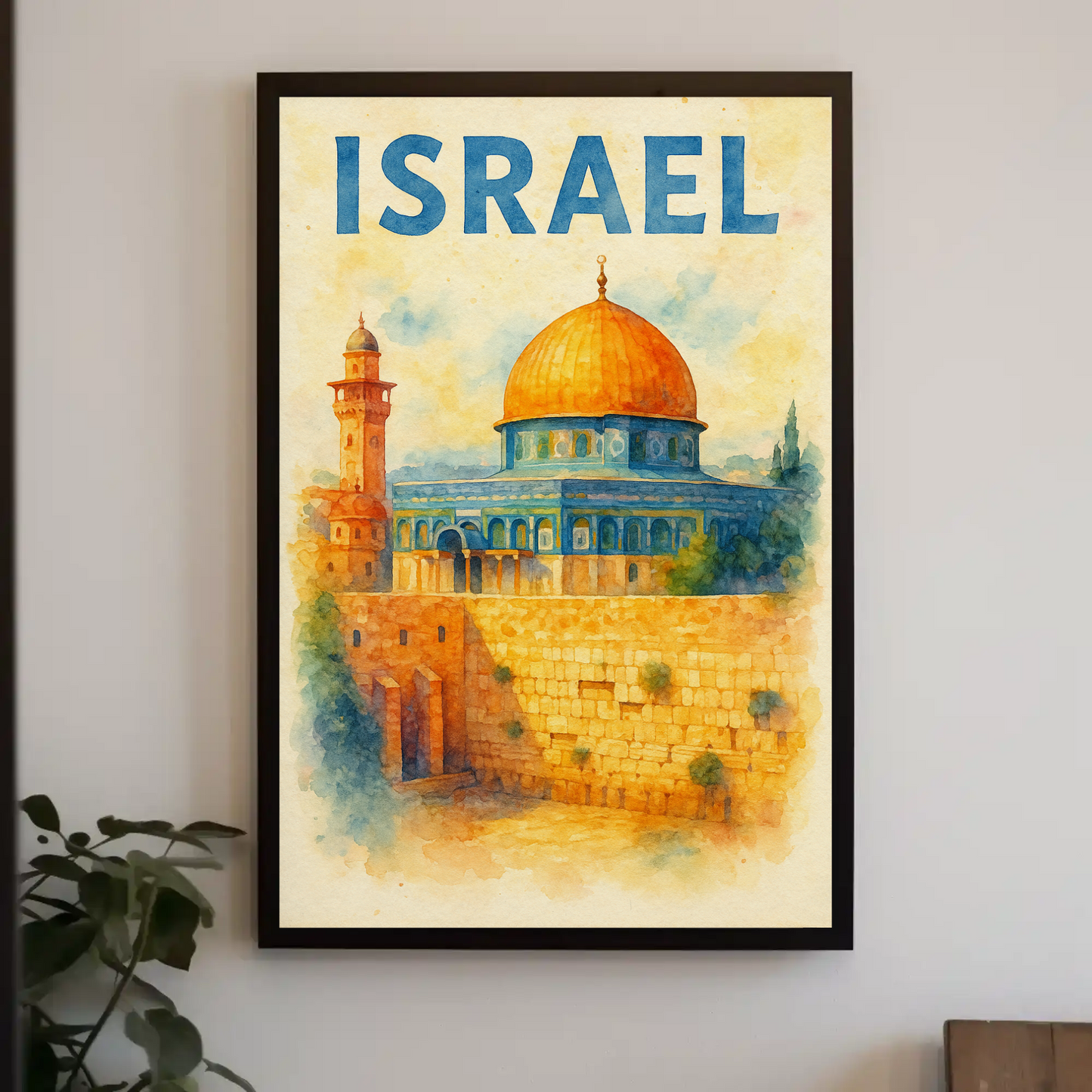 Israel Dome of the Rock Travel Poster