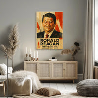 Ronald Reagan 40th President of the United States Layered paper Collage Poster