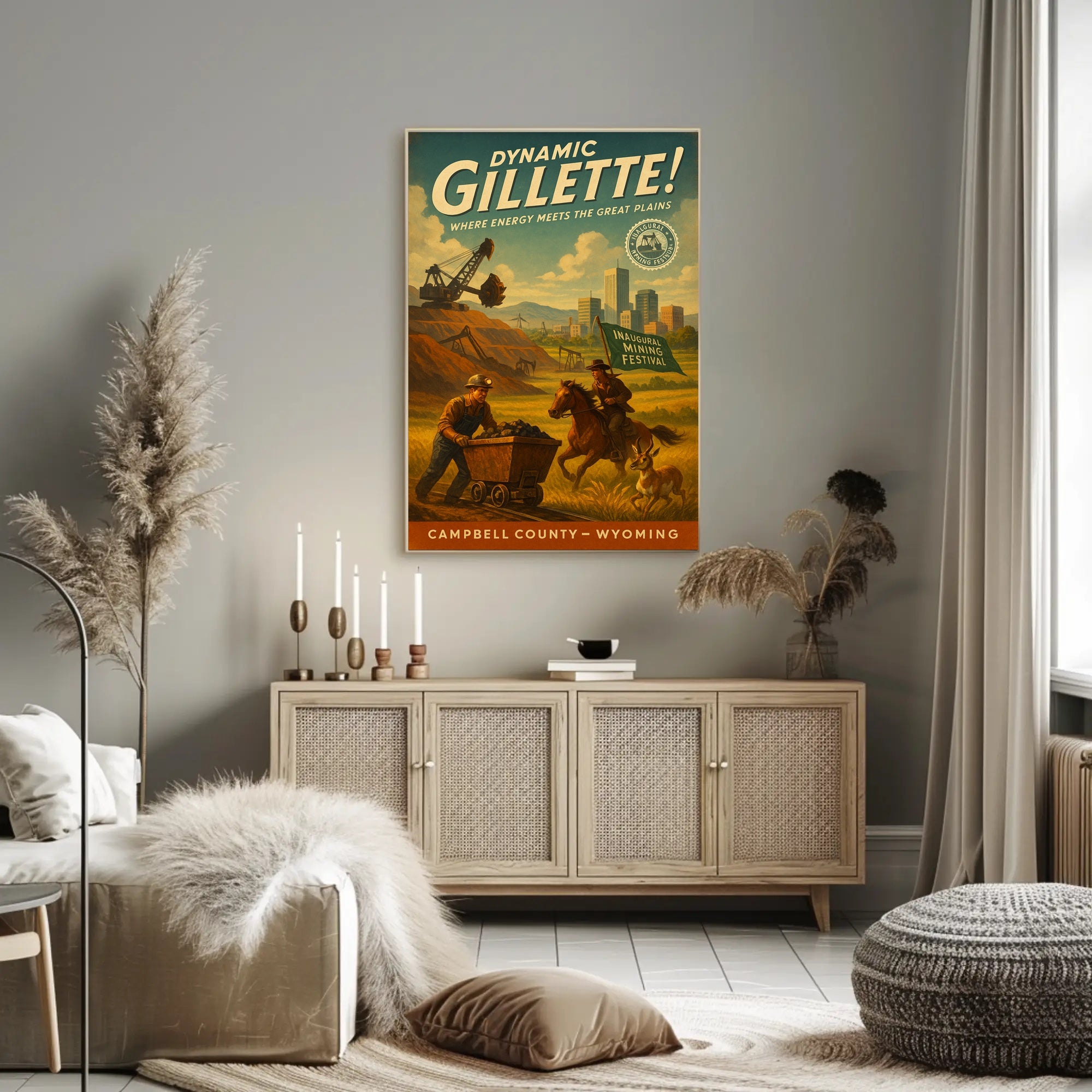 Dynamic Gillette Mining Festival Poster