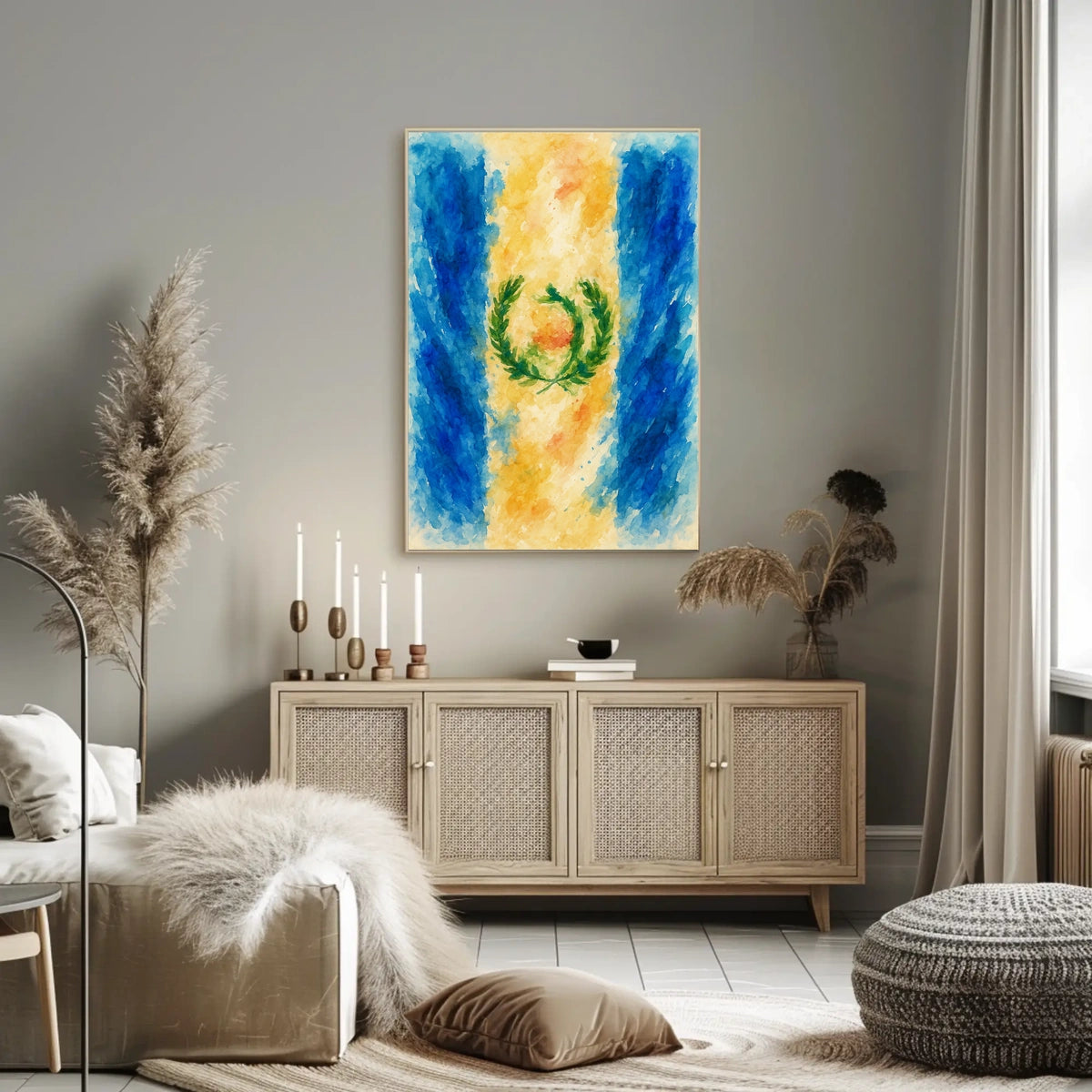 Watercolor Flag Art Poster