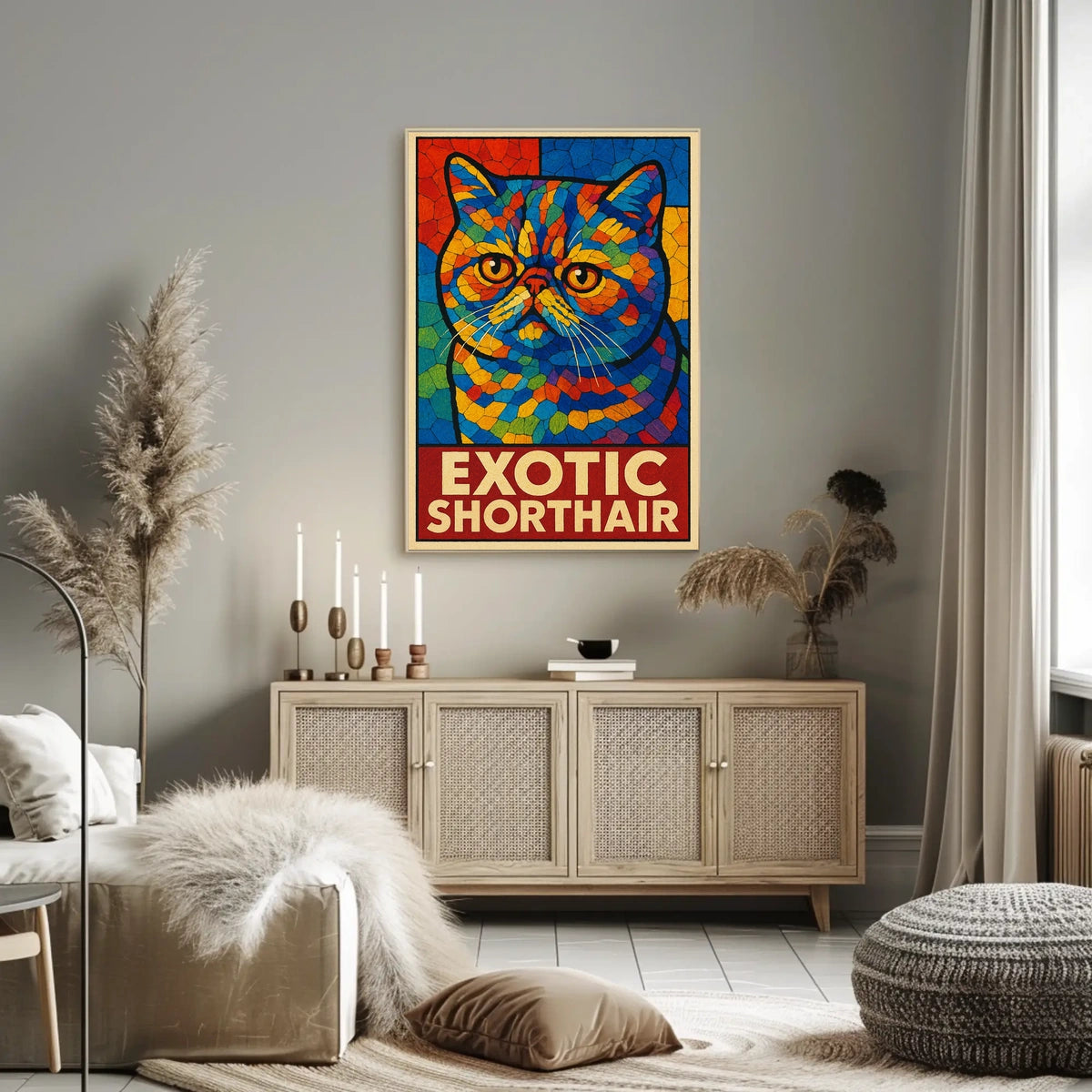 Exotic Shorthair Cat Art Poster