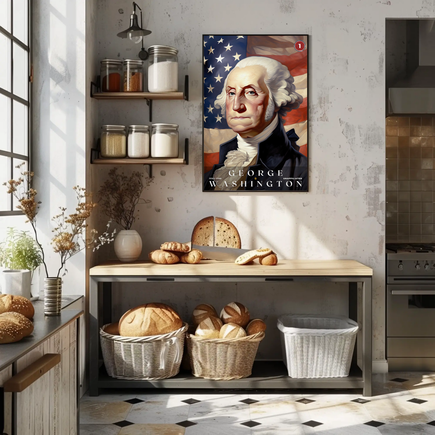George Washington 1st President Of The United States Portrait