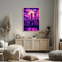 Dallas Skyline at Dusk Poster