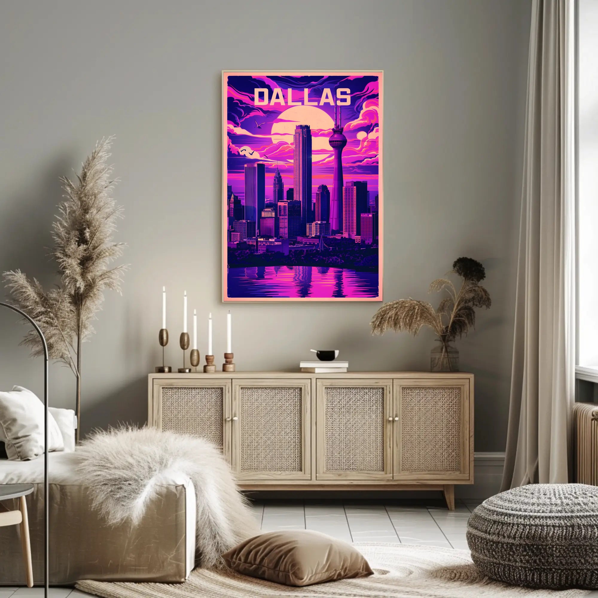 Dallas Skyline at Dusk Poster