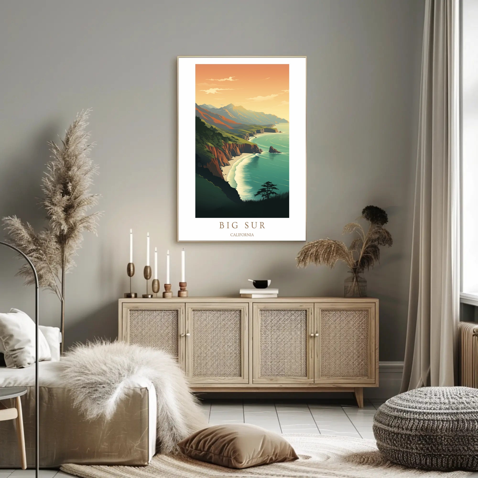 Big Sur Coastal Landscape Poster PosterGoat