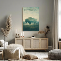 Buffalo Bill Bison Landscape Cultural or Heritage Poster