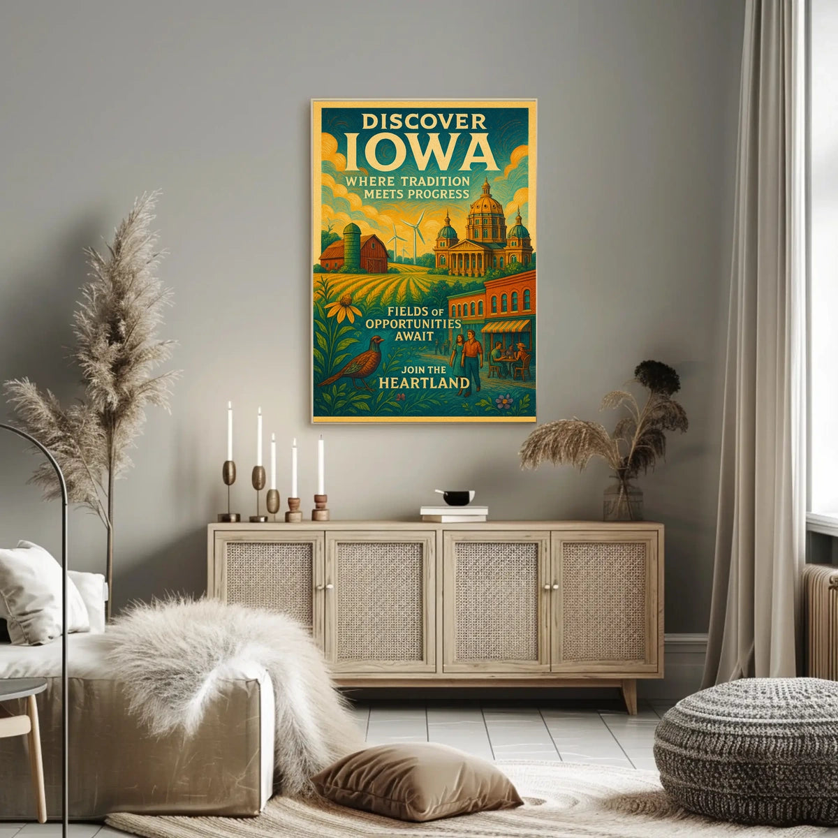 Discover Iowa Poster