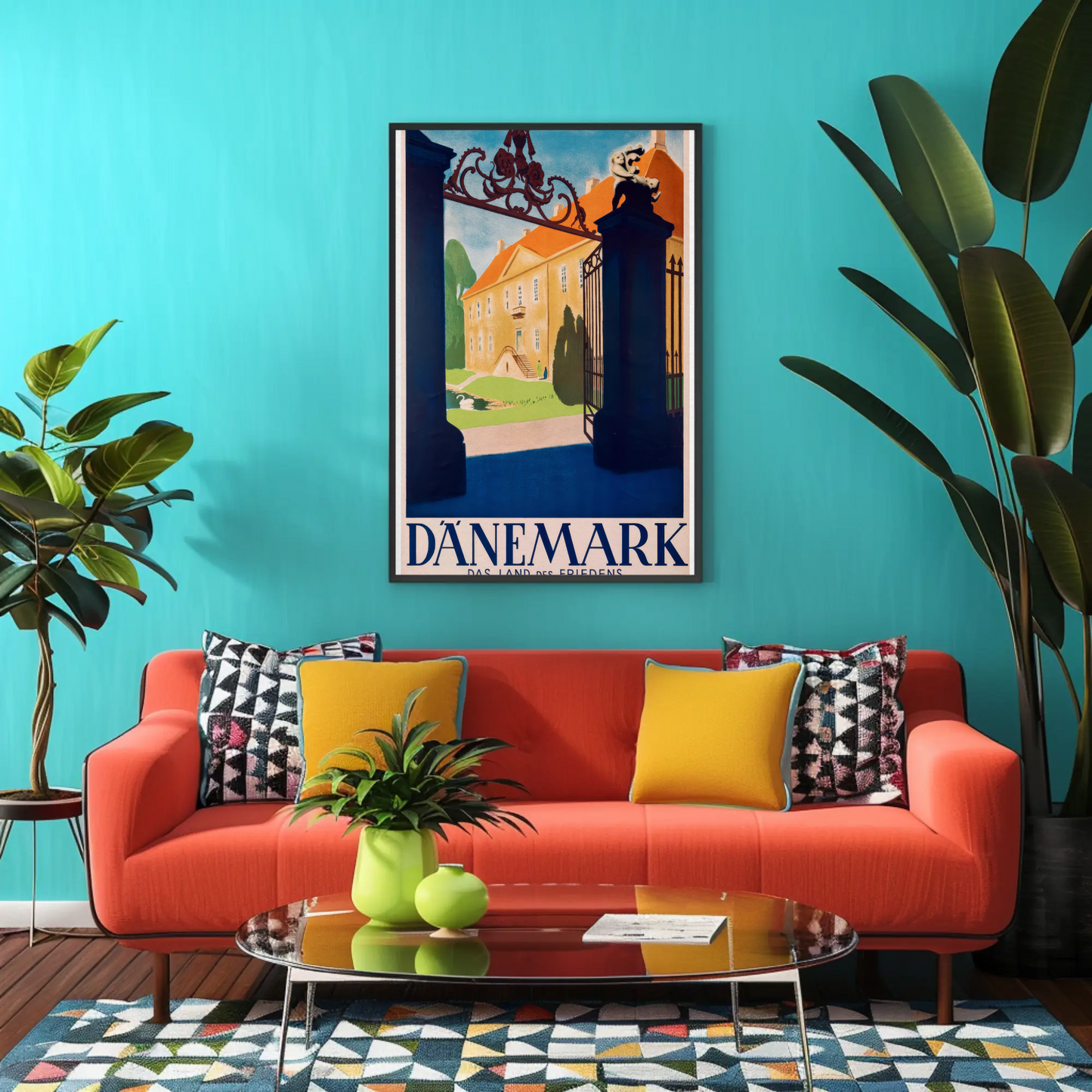 Denmark Land of Peace Vintage Poster