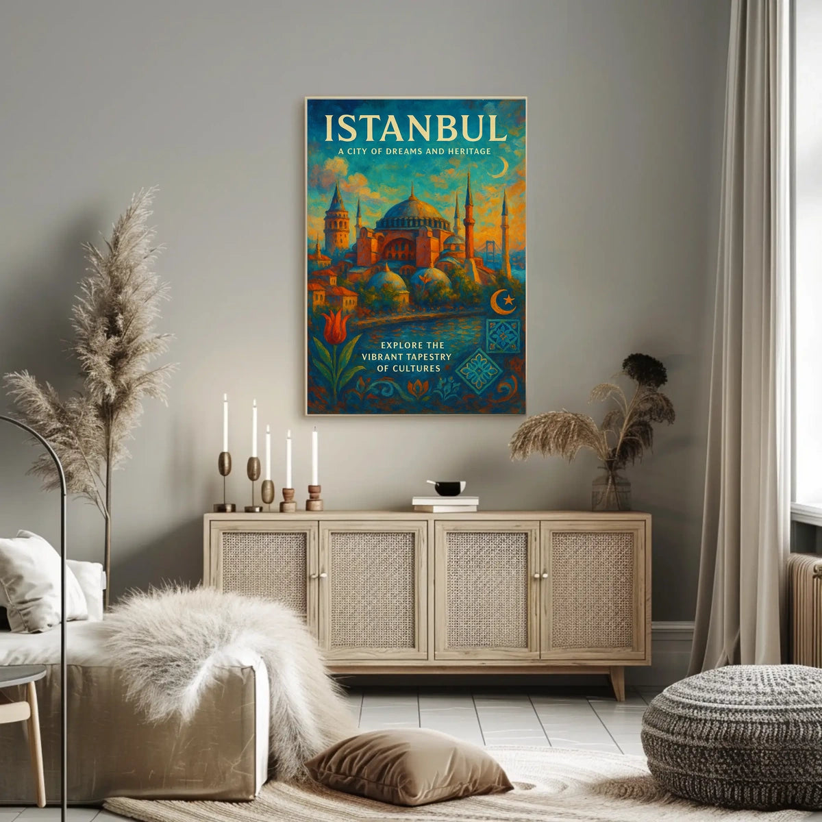 Istanbul City of Dreams Poster Wall Art for Home Decor