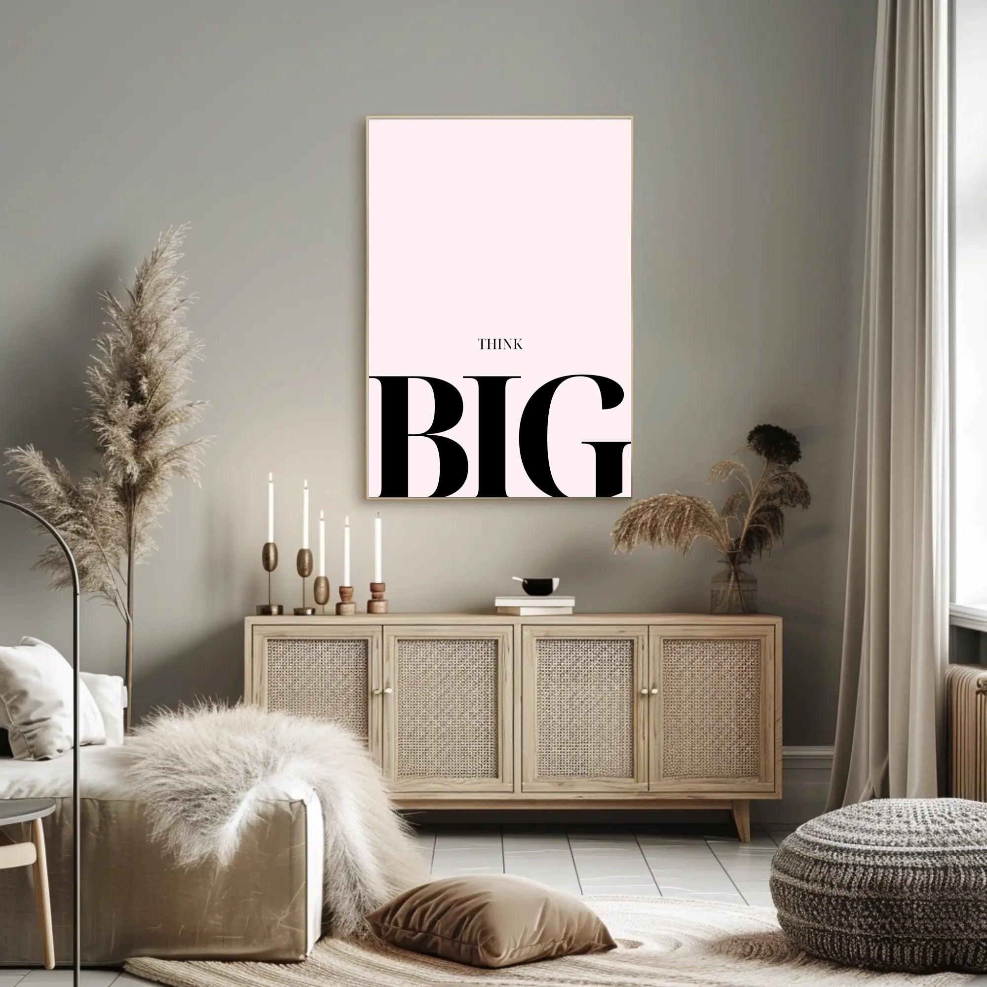 THINK BIG Minimalist Motivational or Quote Poster PosterGoat