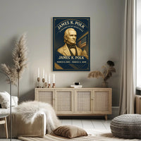 James K. Polk Patriotic Historical or Presidential Poster PosterGoat