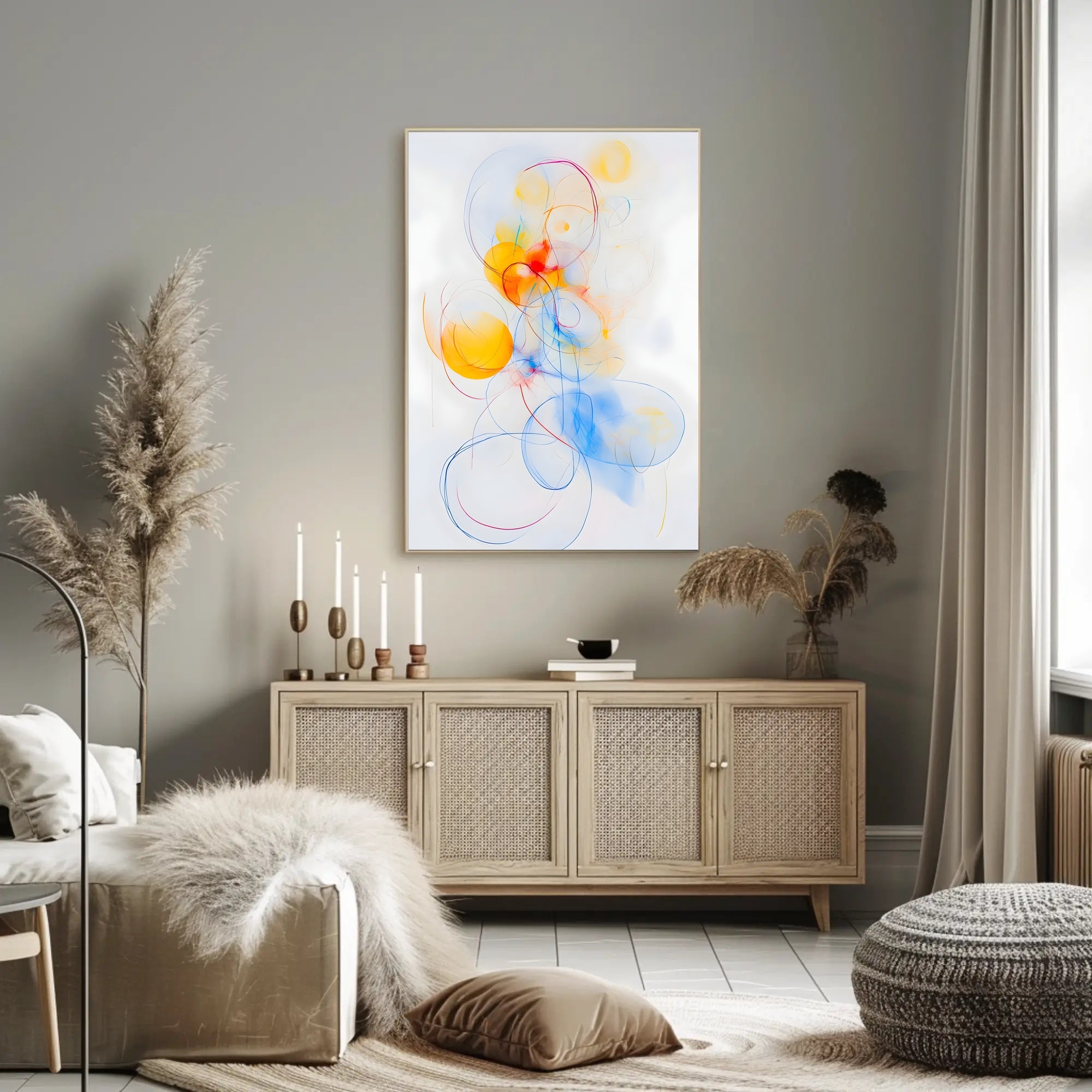 Abstract Whirl Poster Modern Abstract Wall Art