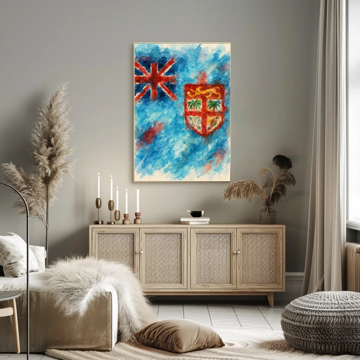 Watercolor Flag Art Poster