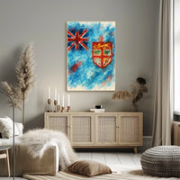 Watercolor Flag Art Poster