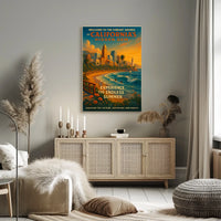 California Hidden Gem Poster Summer For Beach Lovers