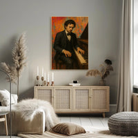 Piano Virtuoso in Realistic Brush Strokes - Artistic Poster