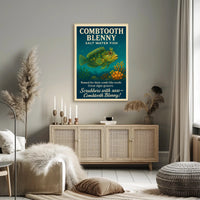 Combtooth Blenny Saltwater Fish Poster Art PosterGoat