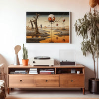 Surreal Alien Landscape: Futuristic Sci-Fi Poster