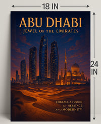 Abu Dhabi Jewel of the Emirates Travel Poster