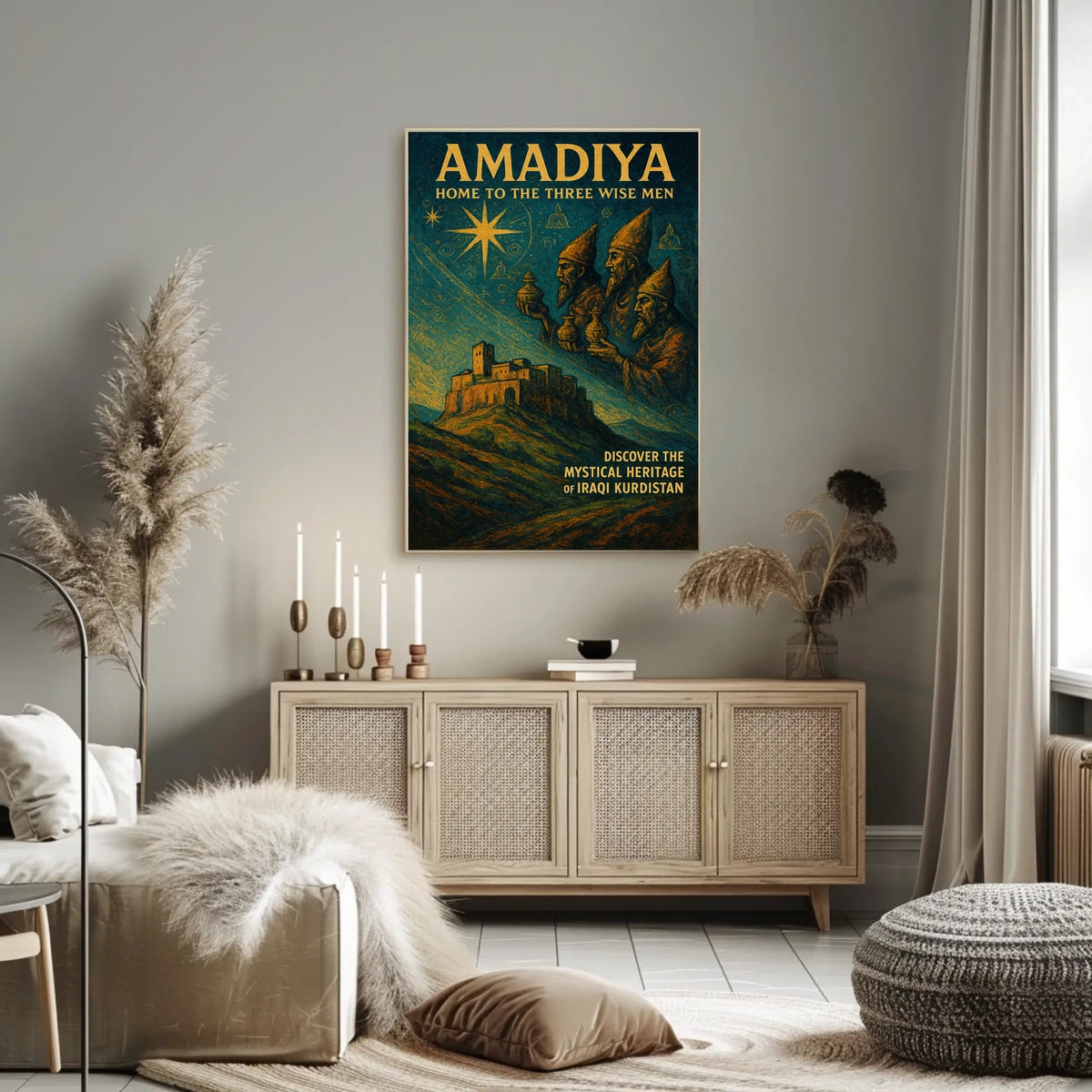 Amadiya Home to the Three Wise Men Poster