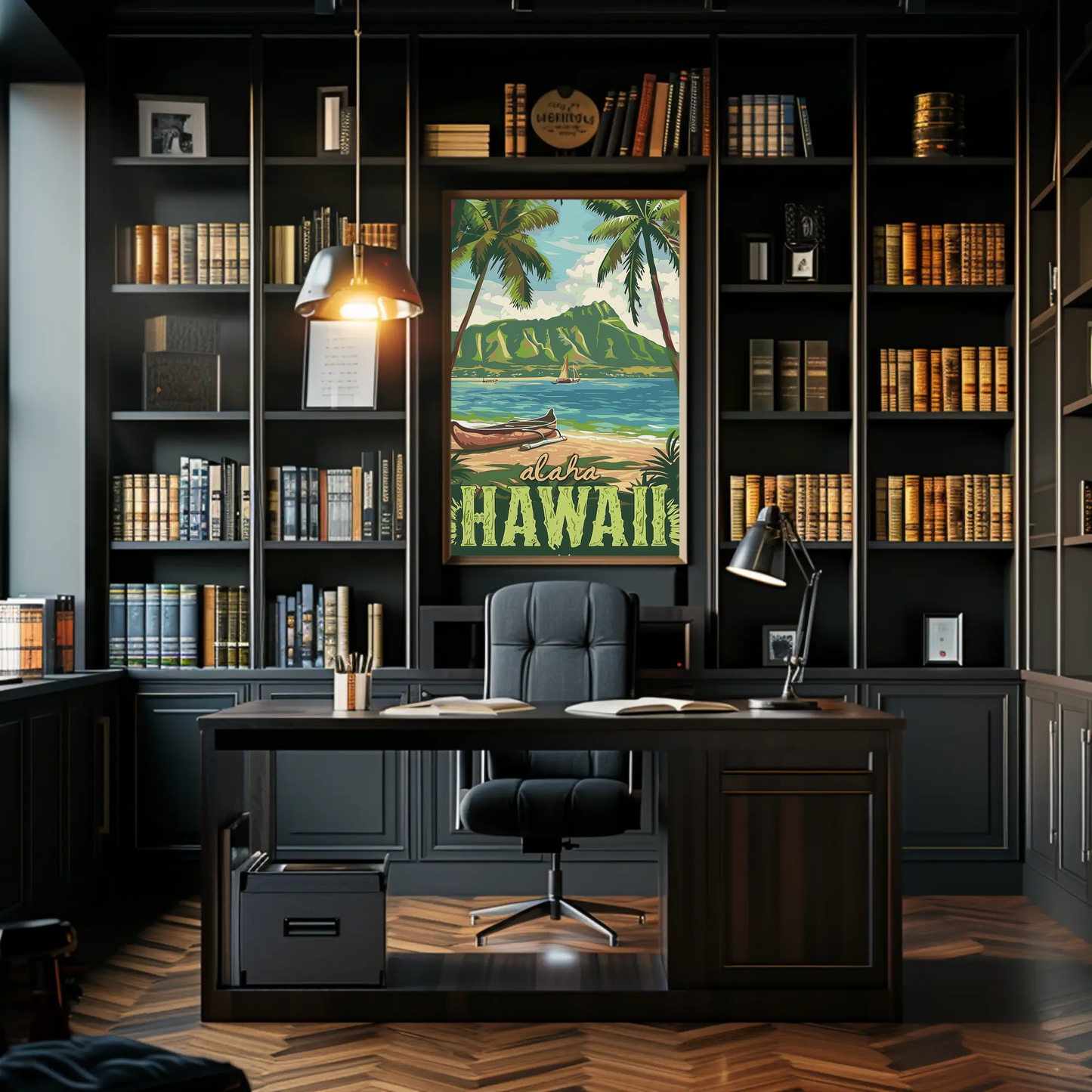 Vintage Poster Aloha Hawaii Beach