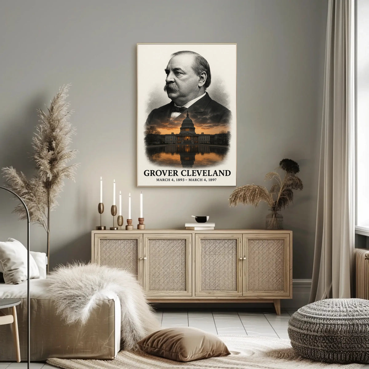 Grover Cleveland 24th President of the United States Reflections Poster