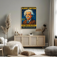 Einstein Relativity Cosmic Landscape Wanderlust Poster