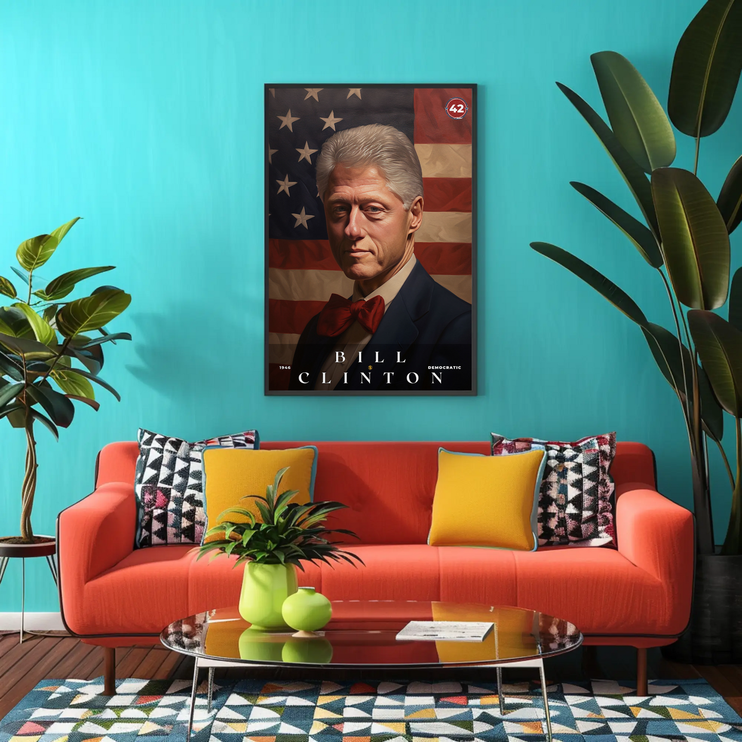 Bill Clinton 42nd President Of The United States Portrait
