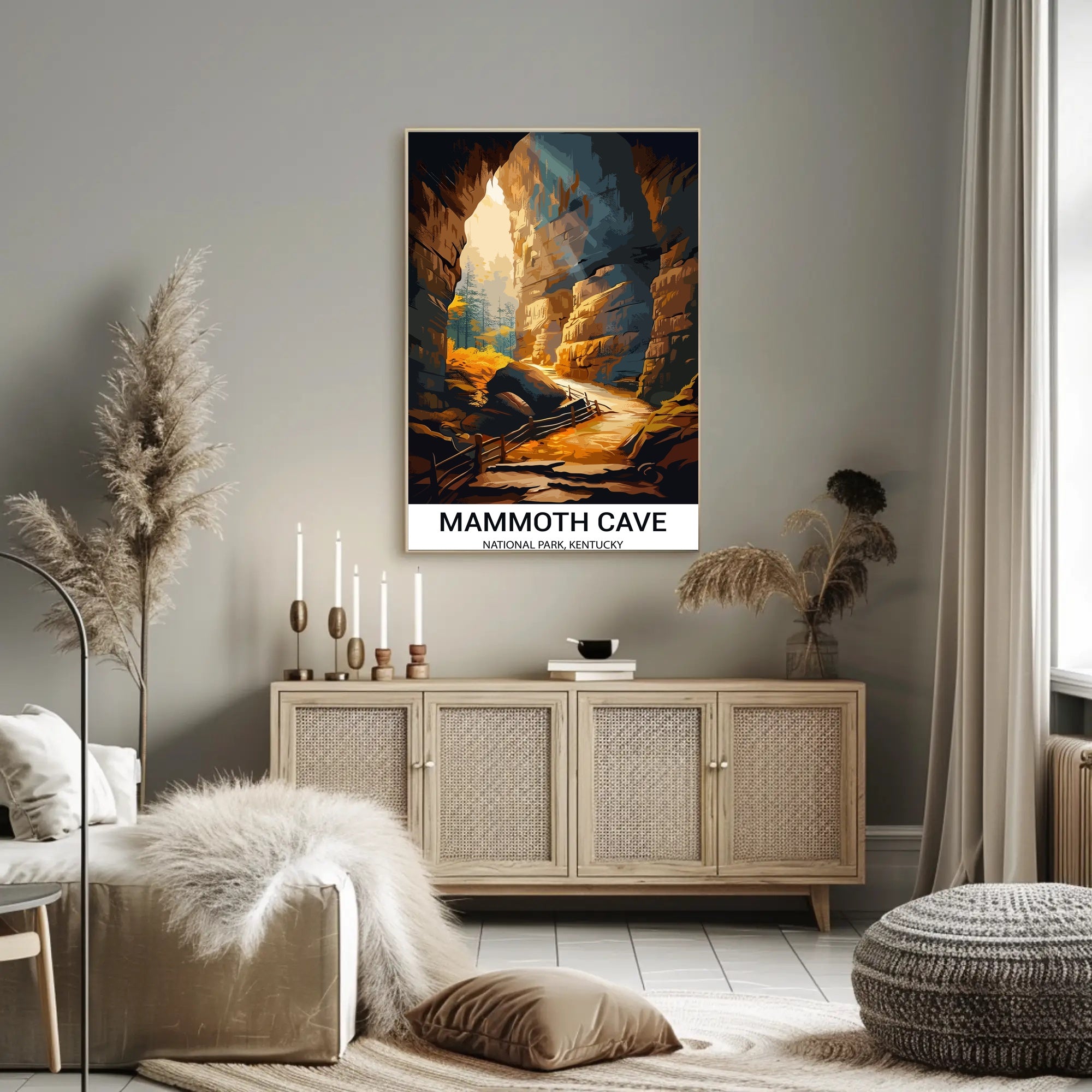 Mammoth Cave Vintage National Park Adventure Poster