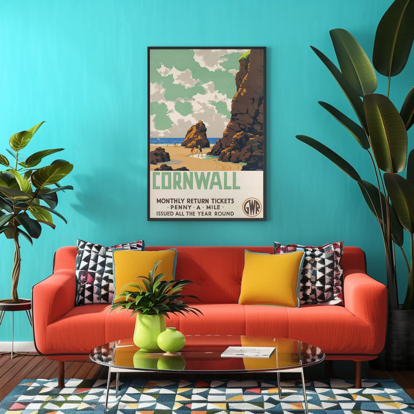 Cornwall - Great Western Railway Vintage Travel Poster